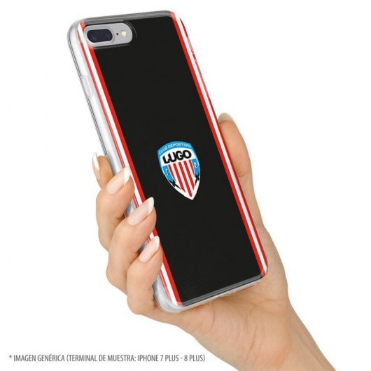 Funda Oficial C.D Lugo del Lugo Escudo Fondo Negro para iPhone X
