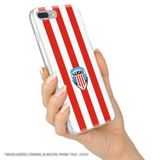 Funda Oficial C.D Lugo del Lugo Roja y Blanca para Samsung Galaxy A50
