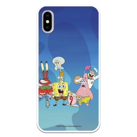 Funda Oficial de Nickelodeon Personajes Fondo Marino Bob Esponja para iPhone X