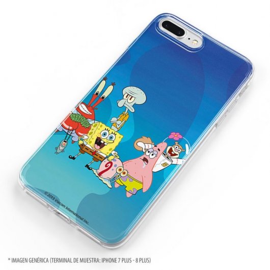 Funda Oficial de Nickelodeon Personajes Fondo Marino Bob Esponja para iPhone X