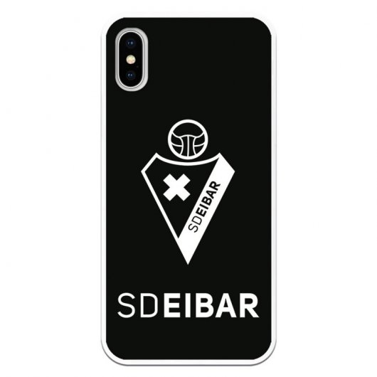 Funda Oficial SD Eibar del Eibar Escudo Fondo Negro para iPhone X