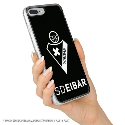 Funda Oficial SD Eibar del Eibar Escudo Fondo Negro para iPhone X