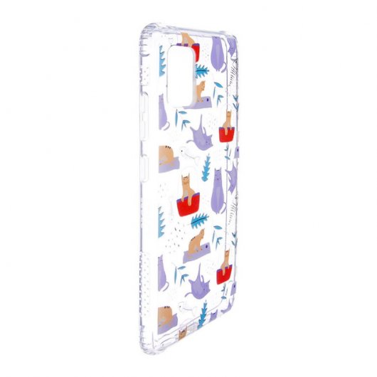 Funda Dibujo Gatitos Transparente para Samsung Galaxy A51 5G