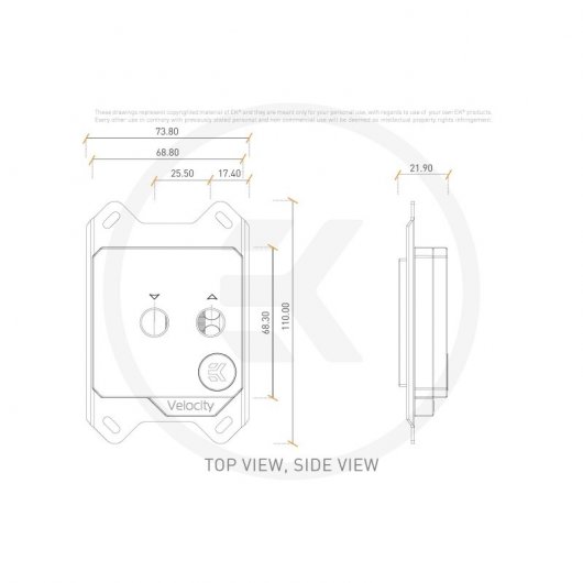 EKWB EK-Quantum Velocity AMD Nickel + Plexi