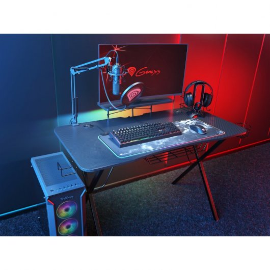 Genesis Vanad 500 Soporte Auriculares y Cable de Ratón con Hub USB