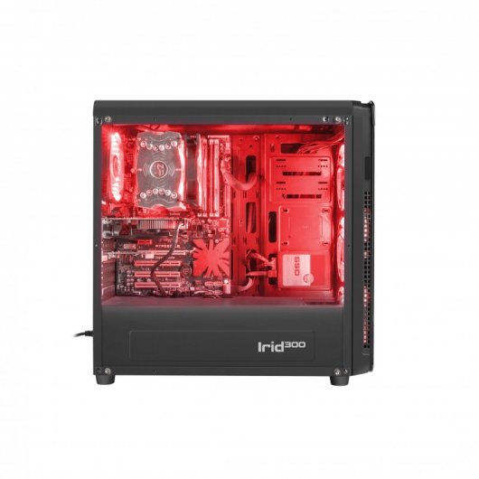 Genesis Irid 300 LED Rojo Cristal Templado USB 3.0