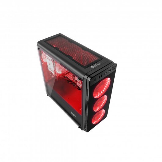 Genesis Irid 300 LED Rojo Cristal Templado USB 3.0