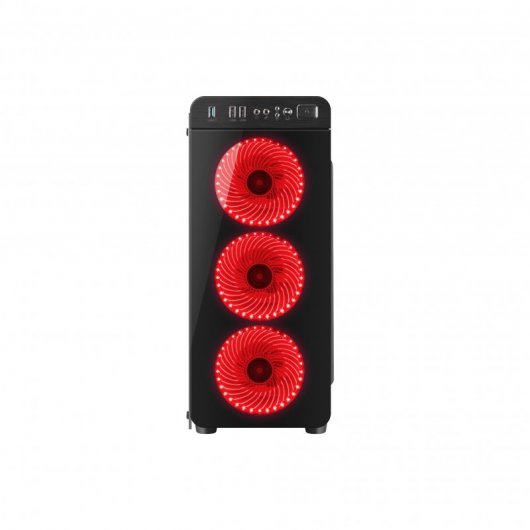 Genesis Irid 300 LED Rojo Cristal Templado USB 3.0