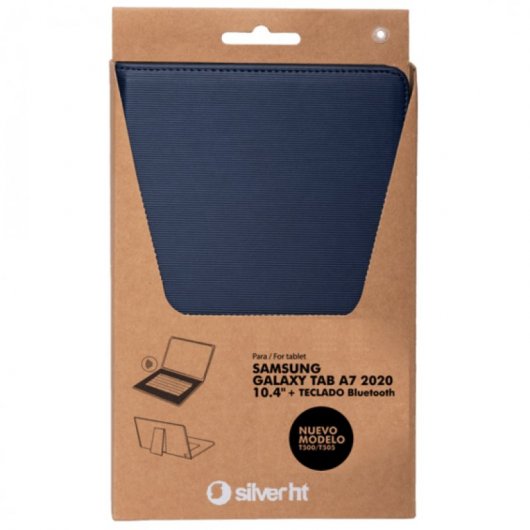 SilverHT Capa Azul com Teclado Bluetooth para Samsung TAB A7 10.4” T500/505 2020