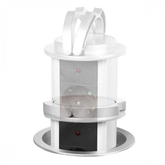 Régua de tomadas LogiLink LPS235A 3 tomadas retrátil proteção extra LED