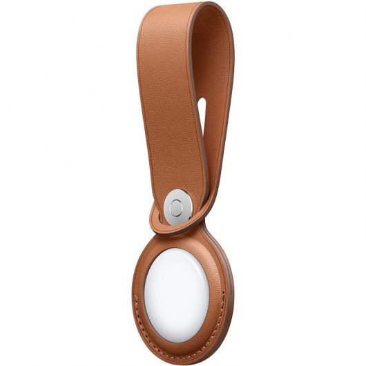 Apple AirTag Loop Correa de Cuero Marrón para AirTag