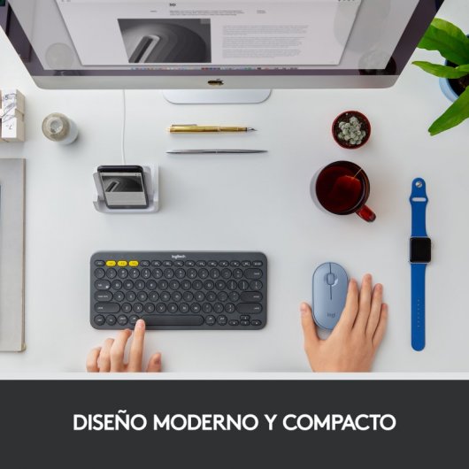 Logitech Pebble M350 Ratón Óptico Inalámbrico Azul