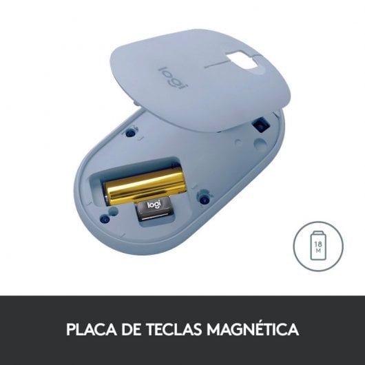 Logitech Pebble M350 Ratón Óptico Inalámbrico Azul