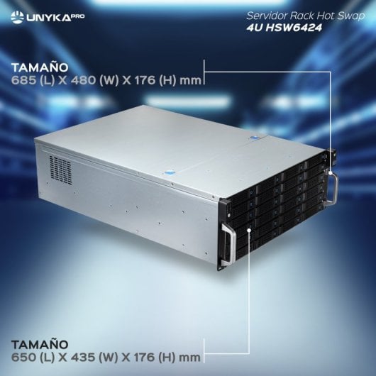 UNYKAch HSW6424 Servidor Rack 4U/24 Bahías