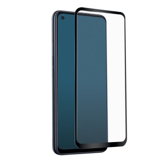 Mobile Tech Full Glue Pellicola protettiva in vetro temperato nero 2.5D per Oppo A74 5G