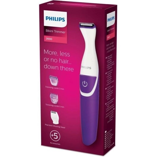 Epilatore Bikini Philips BikiniGenie BRT383/15 Senza Fili Testina Precisione Wet & Dry