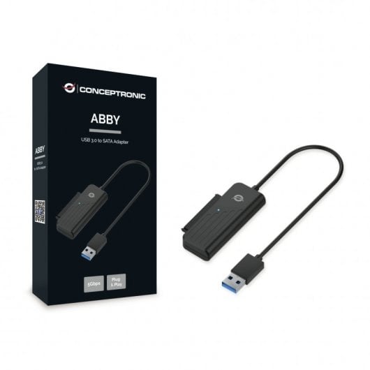 Adattatore Conceptronic ABBY01B da USB 3.0 a SATA Nero