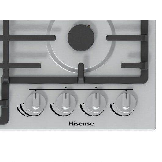 Hisense GM663X Placa de Gas 4 Zonas 60cm Acero Inoxidable