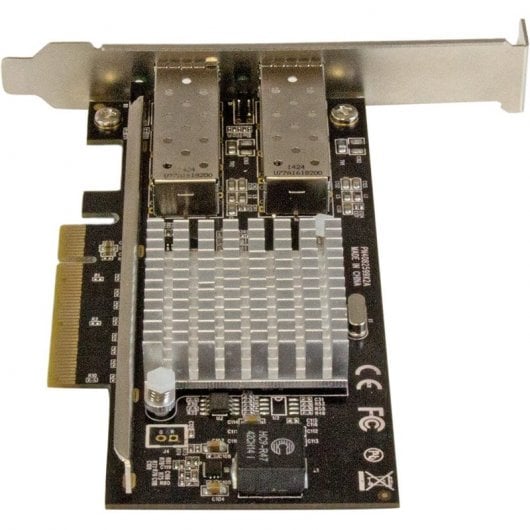 StarTech.com Scheda di rete PCI Express in Fibra ottica da 10Gb con 2 porte SFP+ aperto con Chip Intel