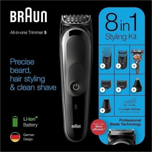 Braun MGK5260 Recortadora de Barba 8 en 1