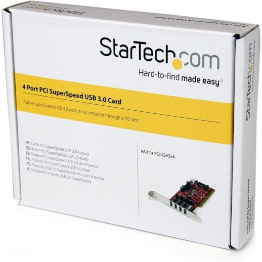 StarTech.com PCIUSB3S4 Schnittstellenkarte/Adapter Eingebaut USB 3.2 Gen 1 (3.1 Gen 1)