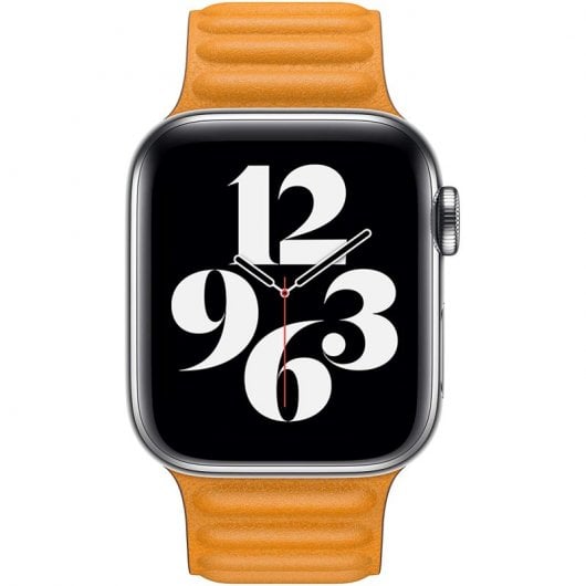 Apple Correa Eslabones de Piel Amapola de California 40mm Talla S para Apple Watch