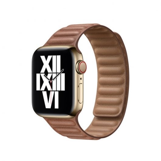 Bracelet à maillons en cuir marron Apple 40 mm taille M/L pour Apple Watch