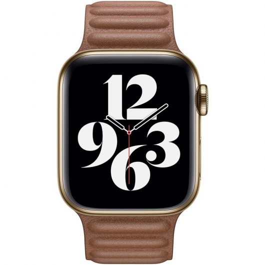 Bracelet à maillons en cuir marron Apple 40 mm taille M/L pour Apple Watch