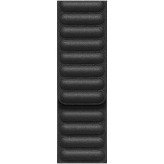 Bracelet à maillons en cuir noir Apple 40 mm taille M/L pour Apple Watch