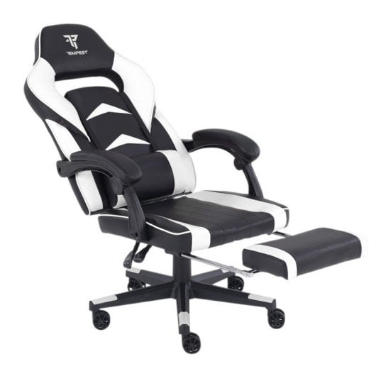 Tempest F36-2 Silla Gaming con Reposapiés Negra/Blanca