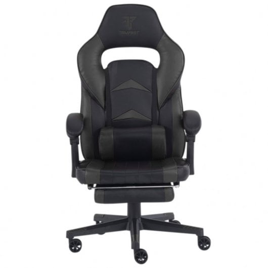 Tempest F36-2 Silla Gaming con Reposapiés Negra/Gris