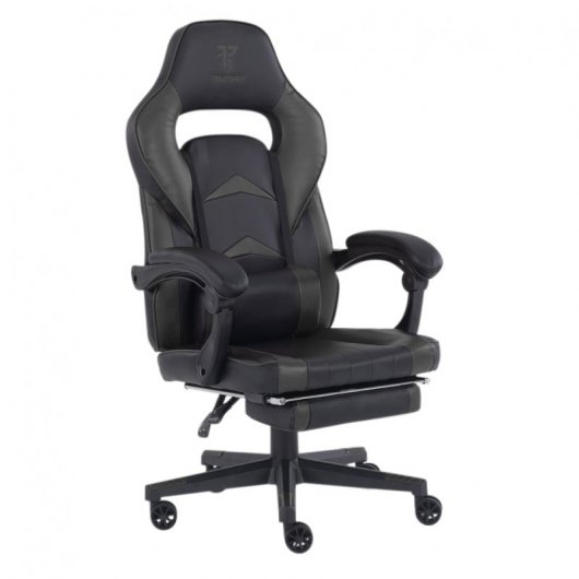 Tempest F36-2 Silla Gaming con Reposapiés Negra/Gris