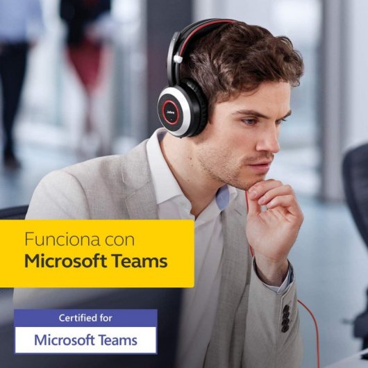 Jabra Evolve 80 MS Auriculares con Micrófono Negros