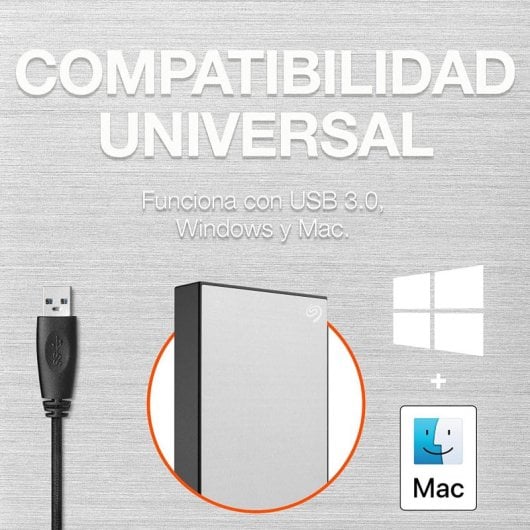 Seagate One Touch 2.5" 5TB USB 3.1 Plata