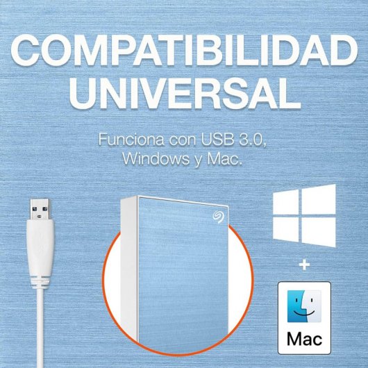 Seagate One Touch 2,5" 4 To USB 3.1 bleu clair