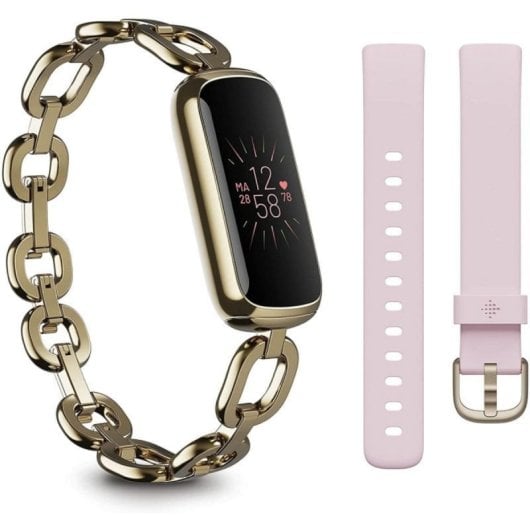Aktivitätsarmband Fitbit Luxe Bluetooth AMOLED Gold 5 Tage Herzfrequenz SpO2 Wasserdicht