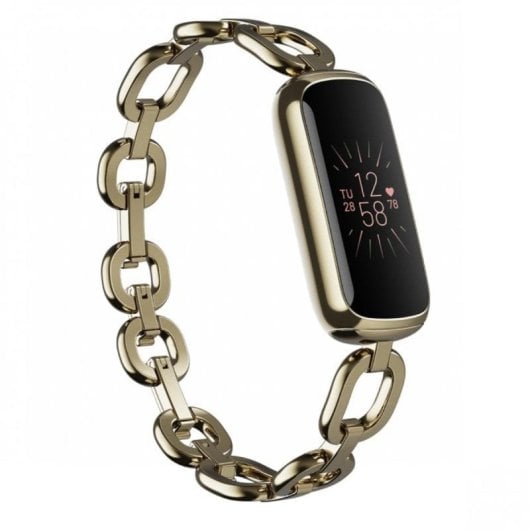 Aktivitätsarmband Fitbit Luxe Bluetooth AMOLED Gold 5 Tage Herzfrequenz SpO2 Wasserdicht