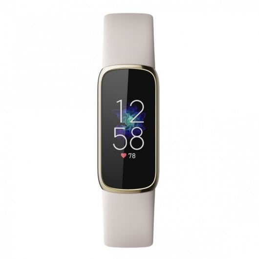 Fitbit Luxe Pulseira de Atividade Branco Marfim/Aço Inoxidável Dourado