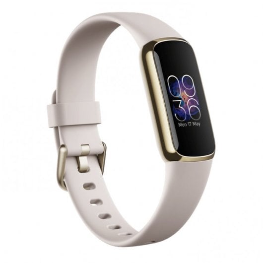 Fitbit Luxe Pulseira de Atividade Branco Marfim/Aço Inoxidável Dourado