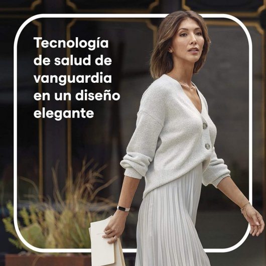 Fitbit Luxe Pulseira de Atividade Branco Marfim/Aço Inoxidável Dourado