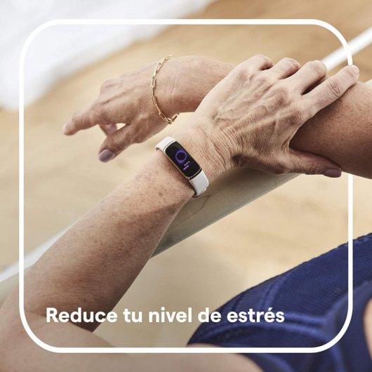 Fitbit Luxe Pulseira de Atividade Branco Marfim/Aço Inoxidável Dourado