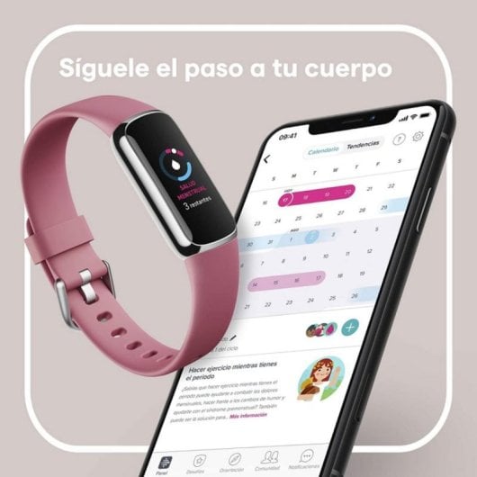 Fitbit Luxe Pulsera de Actividad Rosa Orquídea/Acero Inoxidable Platino