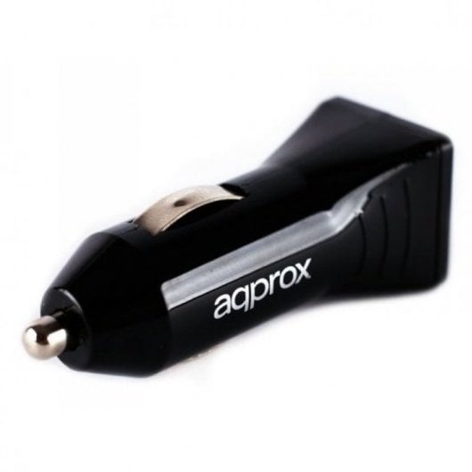 Approx Cargador de Coche 2 Puertos USB Negro