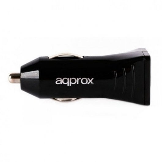 Approx Cargador de Coche 2 Puertos USB Negro