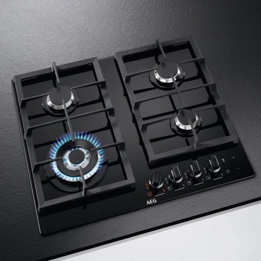 AEG HKB64540NB Placa de Gas 4 Zonas 60cm Negra