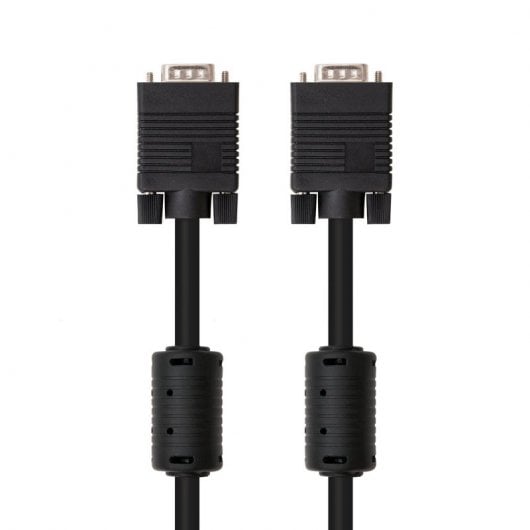 Nanocable Cable SVGA con Ferrita HPDB15 Macho/Macho 10m