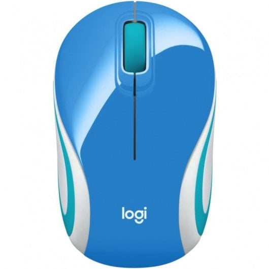 Logitech M187 Ratón Inalámbrico Mini Azul