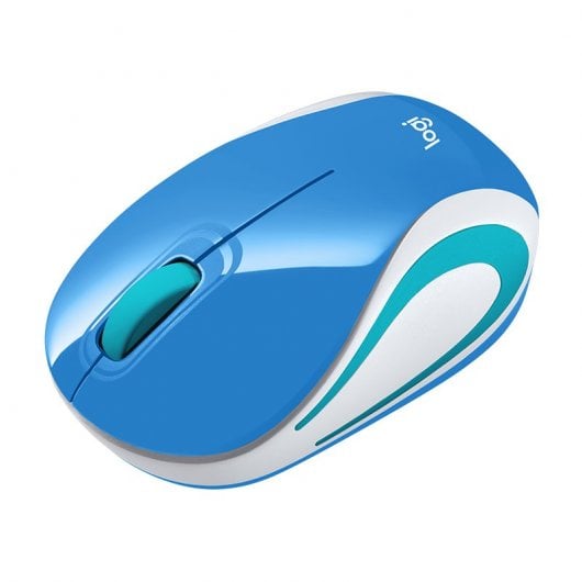 Logitech M187 Ratón Inalámbrico Mini Azul