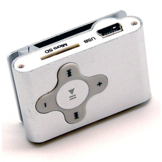 Unotec Clip Reproductor MP3 MicroSD Plata