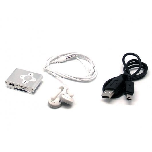 Unotec Clip Reproductor MP3 MicroSD Plata